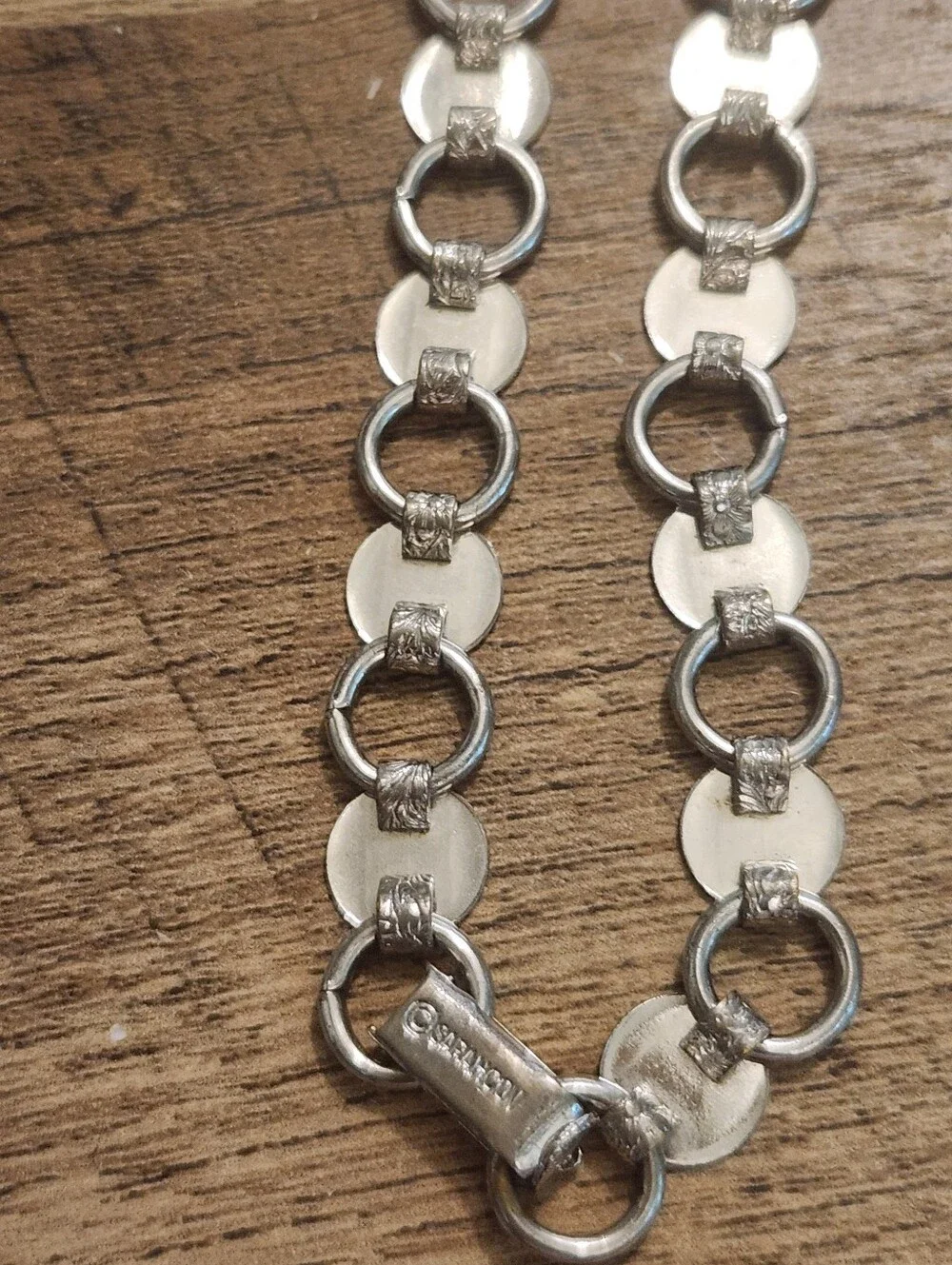 Sarah Coventry Silver-Tone Linked Bracelet and Clip Earrings Set
